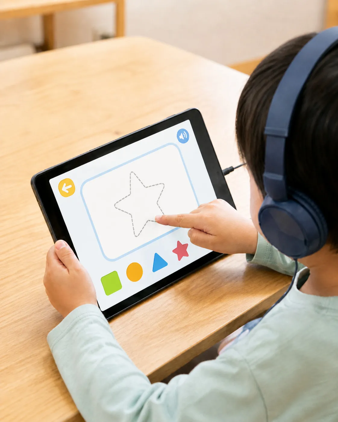 タブレットで学ぶ子ども